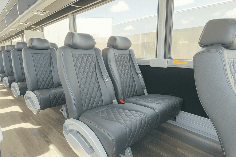 interior of Charter Bus Rental Palatine charter bus